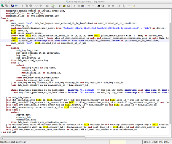 Highlighting current identifier helps examine huge statements